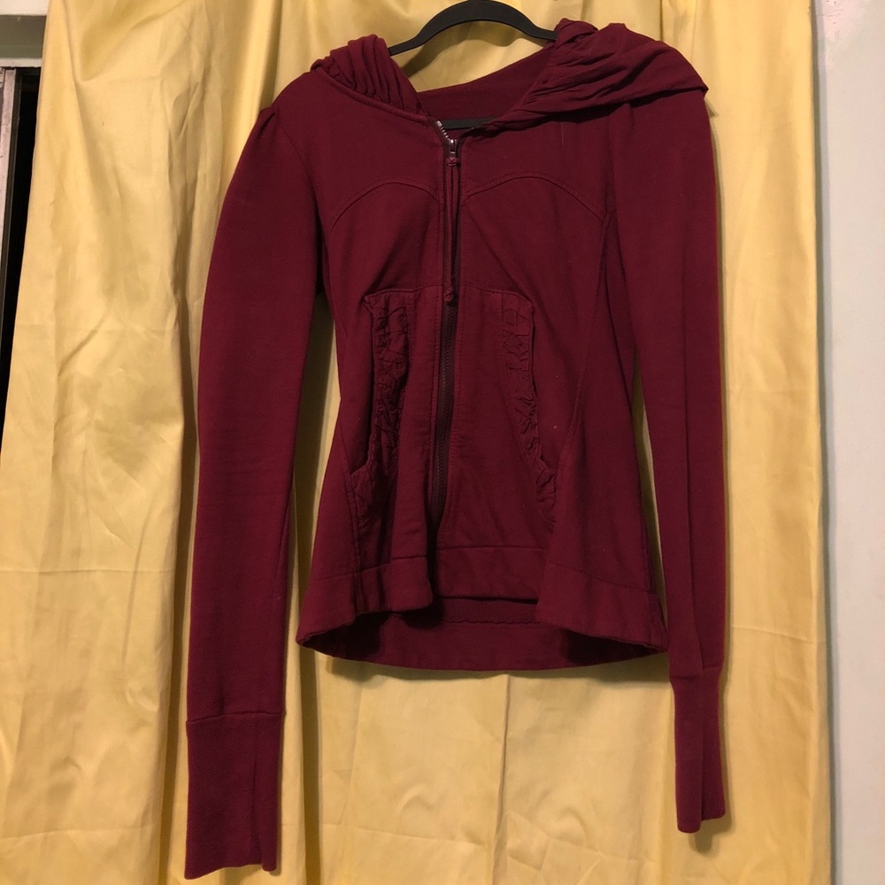 Maroon boho yoga jacket